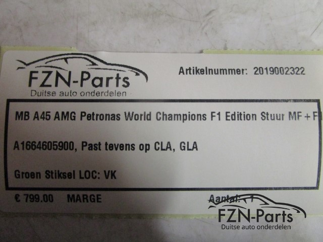 Mercedes-Benz W205/W176 A-klasse C-Klasse A45 C63 Petronas AMG Stuur MF+F1