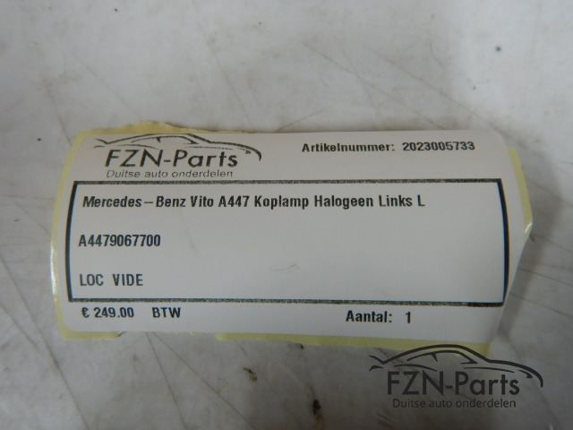 Mercedes-Benz Vito W447 Koplamp Halogeen H7 Links L