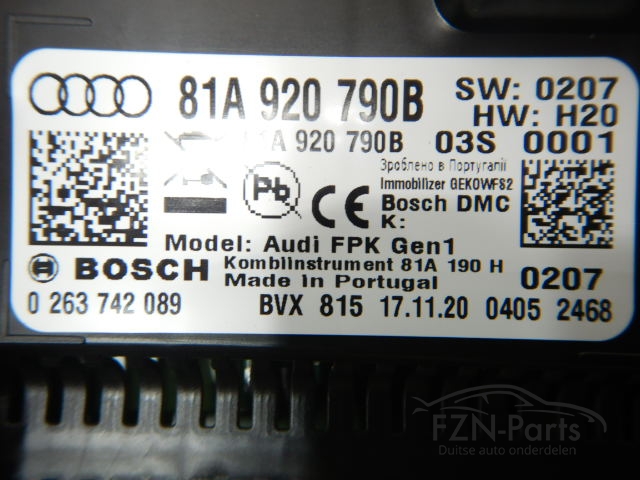 Audi Q2 3D-Teller Kilometerteller 81A920790B