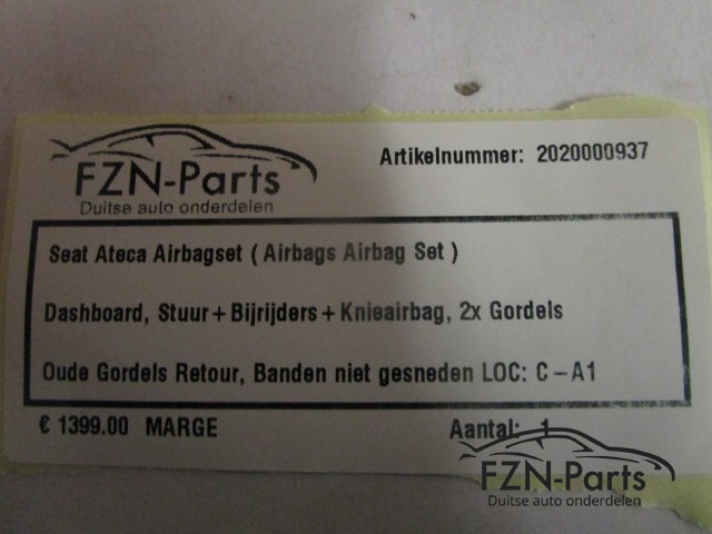 Seat Ateca 575 Airbagset (Airbags Airbag Set)