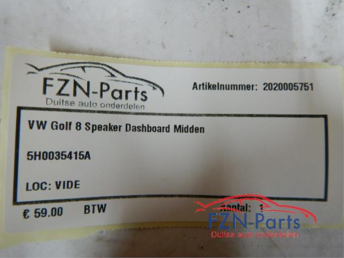 VW Golf 8 Speaker Dashboard Midden