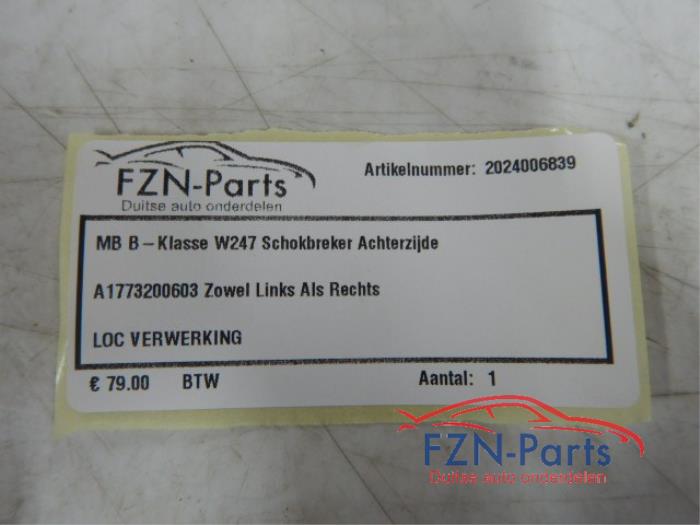 Mercedes-Benz B-Klasse W247 Schokbreker Achterzijde