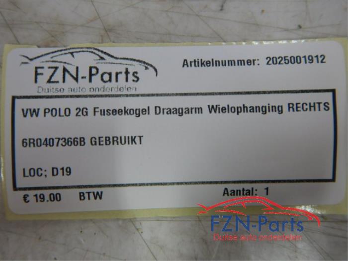 VW Polo 6R Fuseekogel Draagarm Wielophanging Rechts