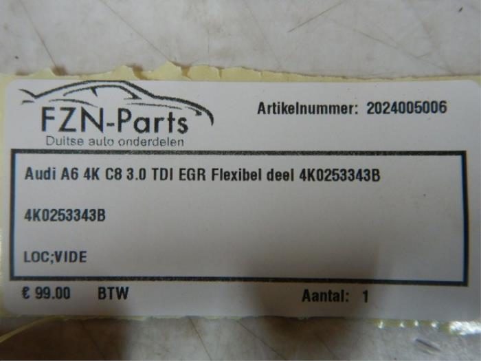 Audi A6 4K C8 3.0 TDI EGR Flexibel gedeelte