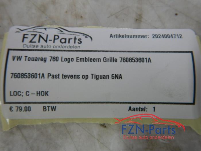 Embleem Volkswagen Touareg (22729208)