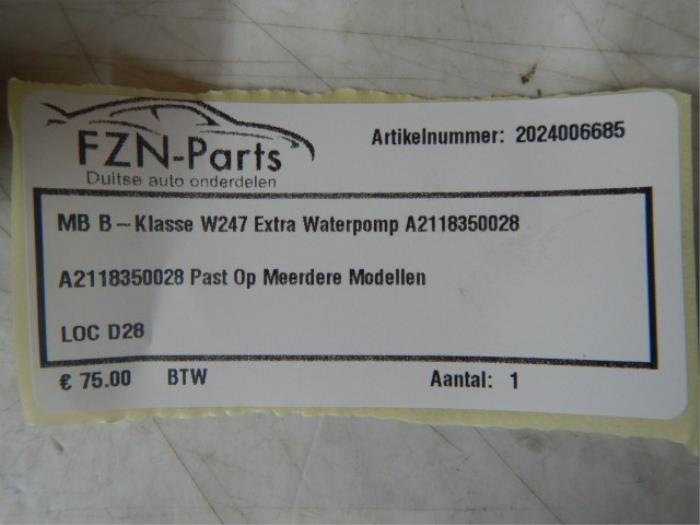 Extra waterpomp Mercedes B-Klasse (22729252)