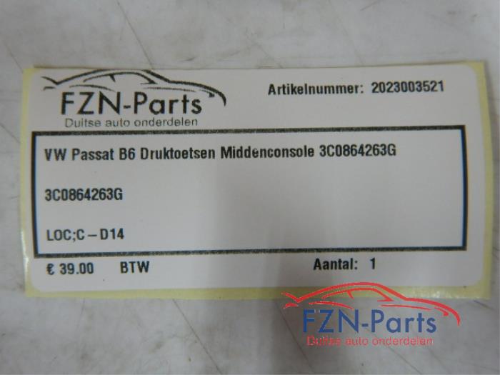 VW Passat B6 Druktoetsen Middenconsole