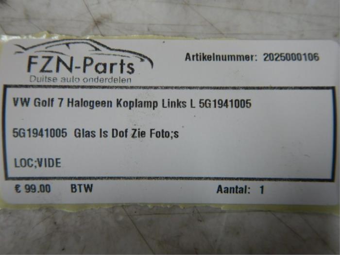 VW Golf 7 Halogeen Koplamp Links