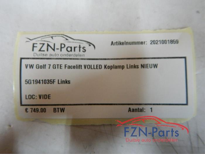 VW Golf 7 GTE Facelift VOLLED Koplamp Links NIEUW