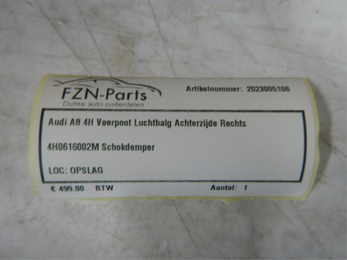 Audi A8 4H Veerpoot Luchtbalg Achterzijde Rechts