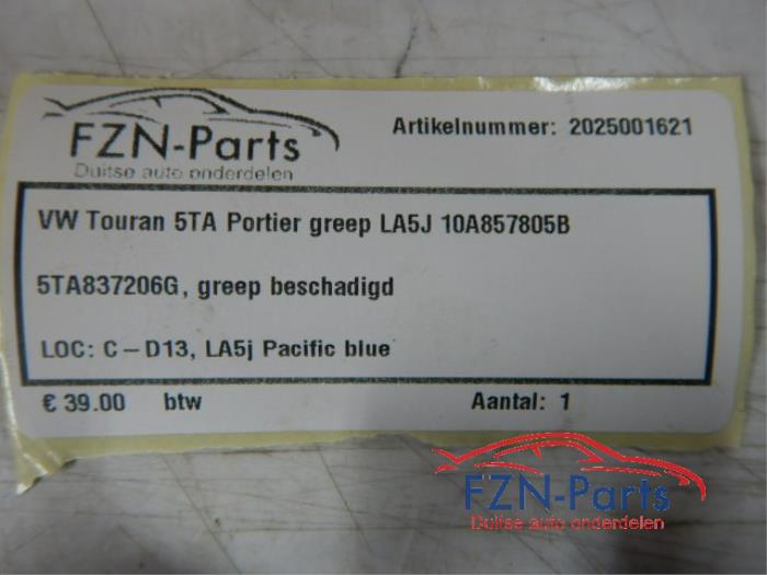 Portiergreep 4Deurs rechts-voor Volkswagen Touran (22742598)