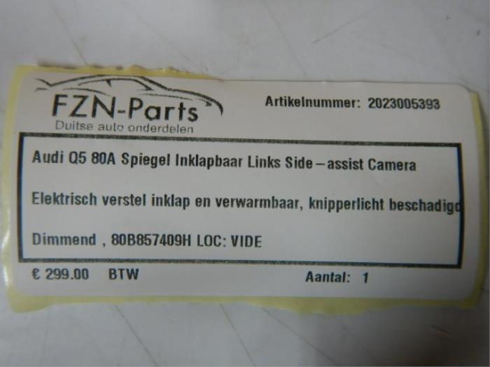 Audi Q5 80A Spiegel Inklapbaar Links Side-Assist Camera