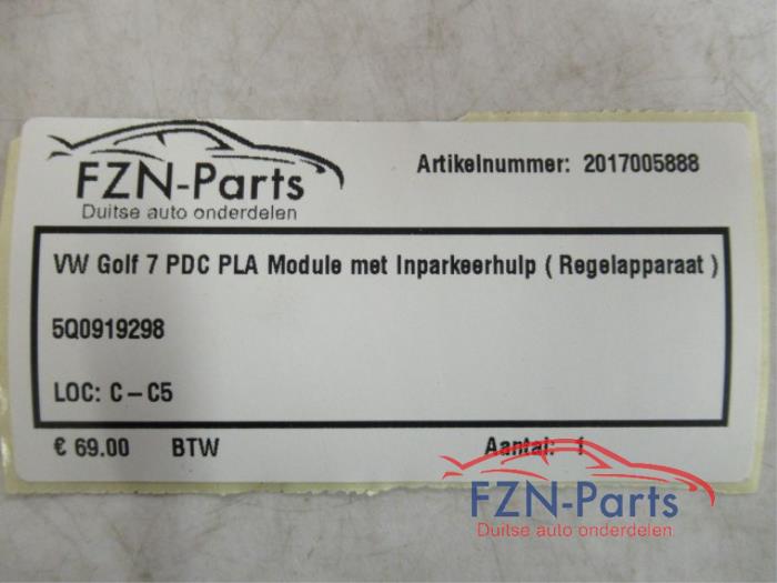 VW Golf 7 PDC PLA Module Met Inparkeerhulp ( Regelapparaat )