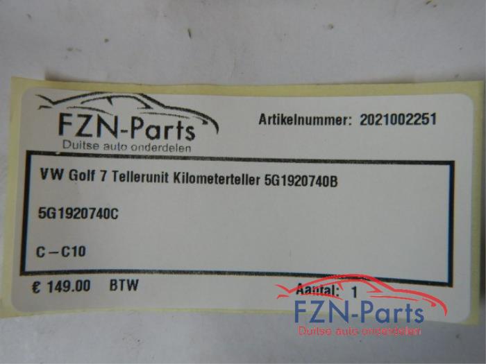 Kilometerteller KM Volkswagen Golf (22735327)