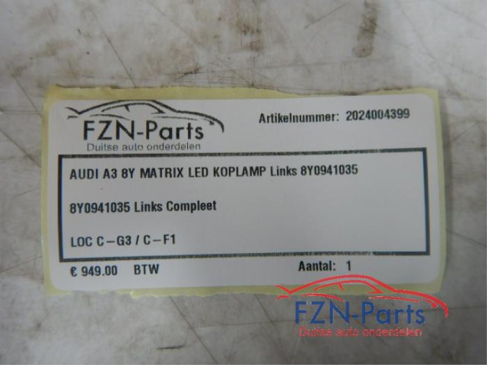 Audi A3 8Y Matrix LED Koplamp Links