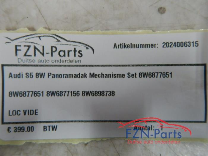 Audi S5 8W Panoramadak Mechanisme Set