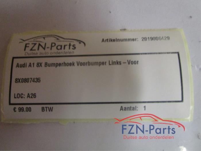 Audi A1 8X Bumperhoek Voorbumper Links-Voor