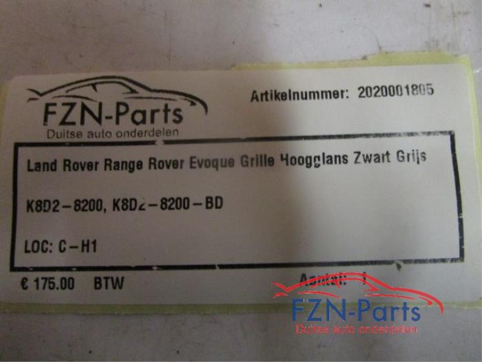 Land Rover Range Rover Evoque Grille Hoogglans Zwart Grijs
