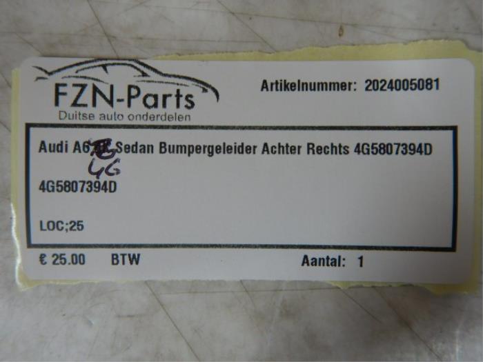 Audi A6 4G Sedan Bumpergeleider Rechts achter