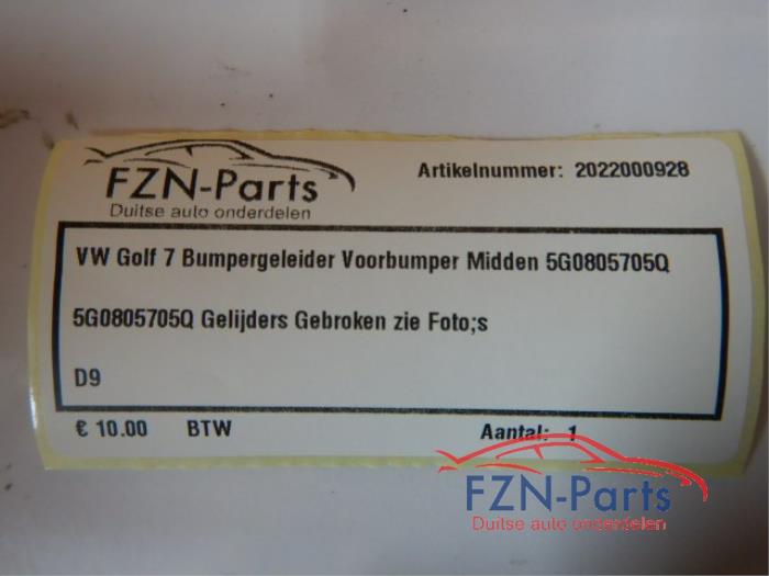 VW Golf 7 Bumpergeleider Voorbumper Midden
