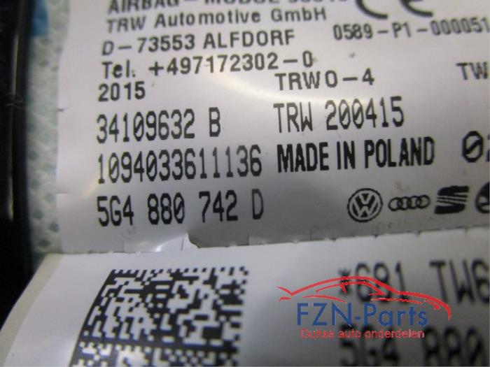 VW Golf 7 Dakairbag Rechts R