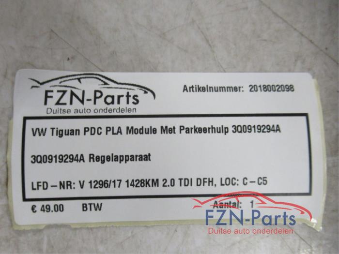 VW Tiguan PDC PLA Module Met Parkeerhulp