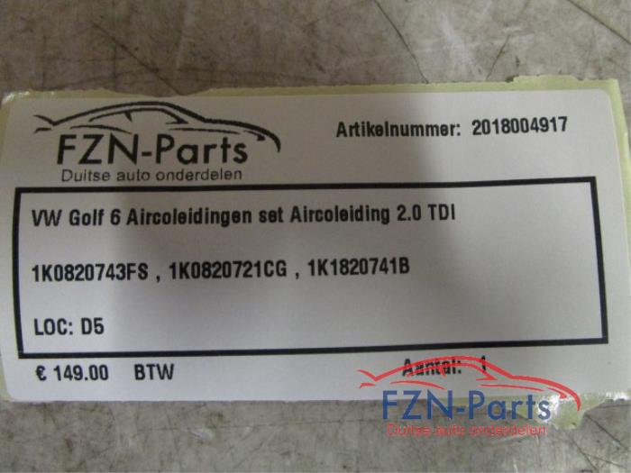 VW Golf 6 Aircoleidingen Set Aircoleiding 2.0 TDI