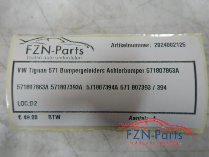 VW Tiguan 571 Bumpergeleiders Achterbumper Set L+R