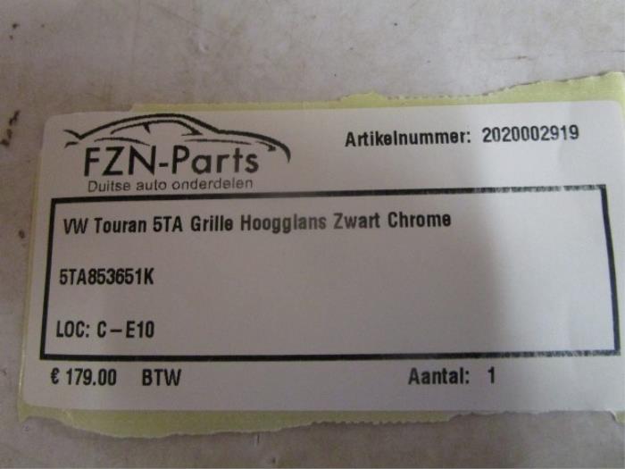 Grille Volkswagen Touran (22726640)