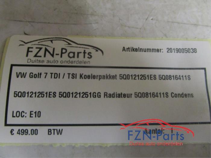 VW Golf 7 TDI / TSI Koelerpakket