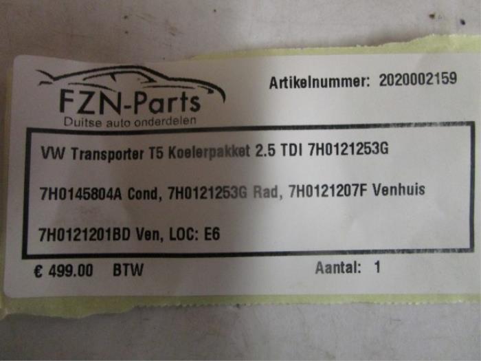 VW Transporter T5 Koelerpakket 2.5 TDI