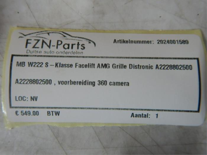 Mercedes-Benz S-Klasse W222 Facelift AMG Grille Distronic