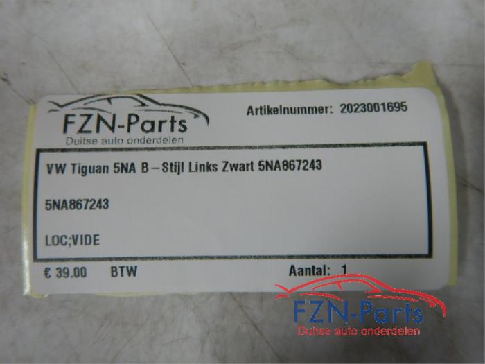 VW Tiguan B-Stijl Links Zwart