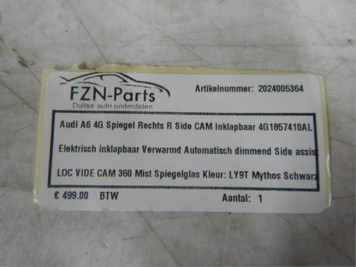 Audi A6 4G Spiegel Rechts Side CAM Inklapbaar