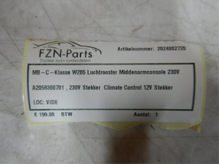 Luchtrooster Dashboard Mercedes C-Klasse (22744489)