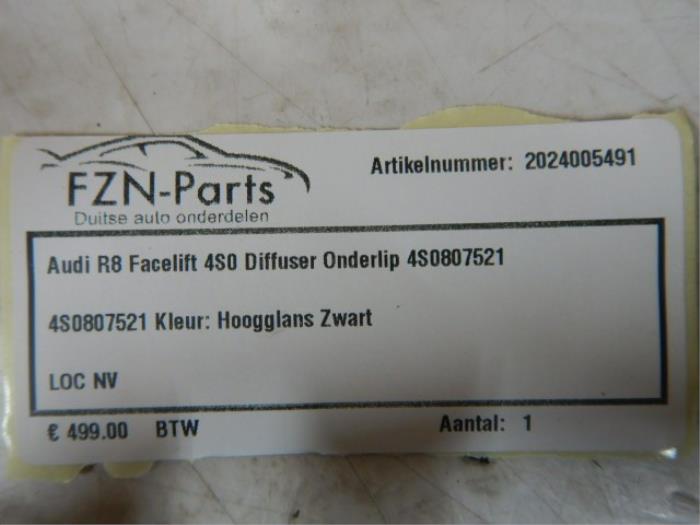 Diffuser achterbumper Audi R8 (22726633)