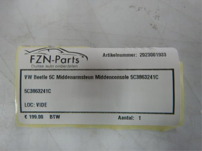 VW Beetle 5C Middenconsole Middenarmsteun
