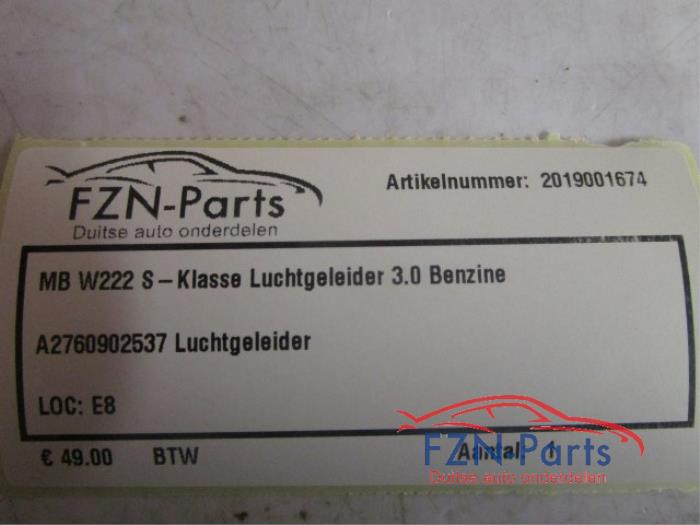 MERCEDES-BENZ W222 S-Klasse Luchtgeleider 3.0 Benzine