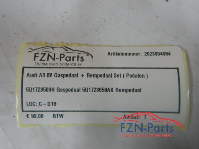 Audi A3 8V Gaspedaal+Rempedaal Set (Pedalen)