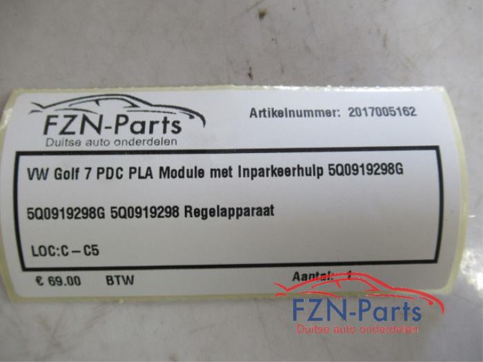 VW Golf 7 PDC PLA Module met Inparkeerhulp