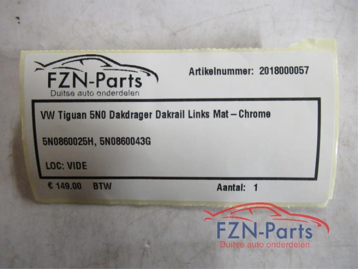 VW Tiguan 5N0 Dakdrager Dakrail Links