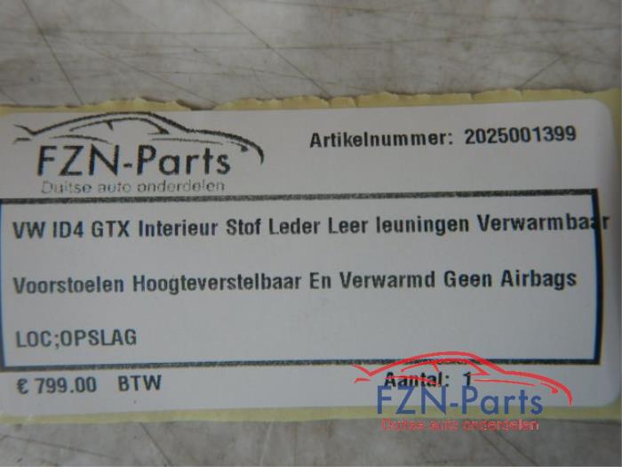 VW ID4 GTX Interieur Stof Leder Leer