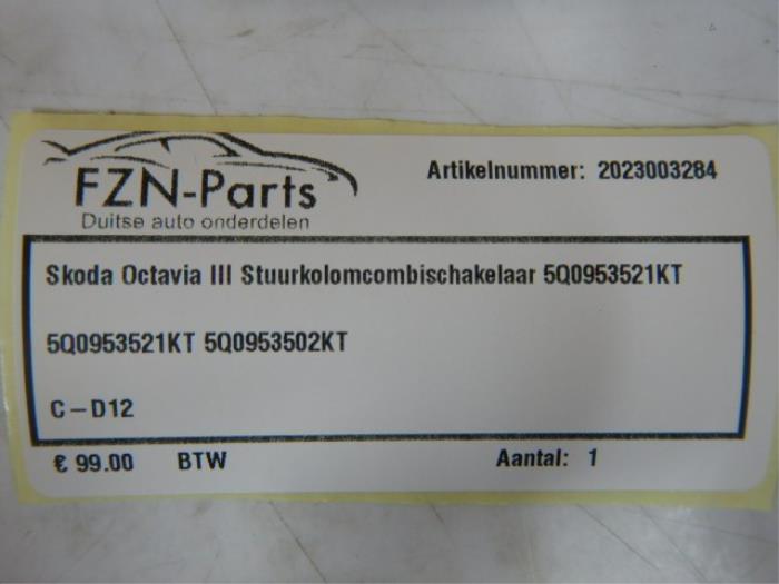 Skoda Octavia III Stuurkolomcombischakelaar