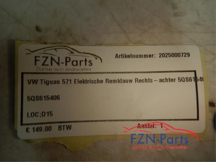 VW Tiguan 571 Elektrische Remklauw Rechts-Achter