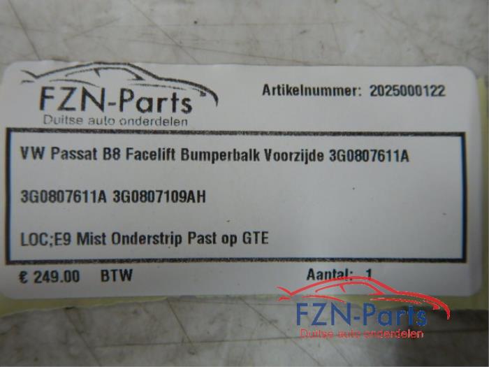 VW Passat B8 Facelift Bumperbalk Voorzijde