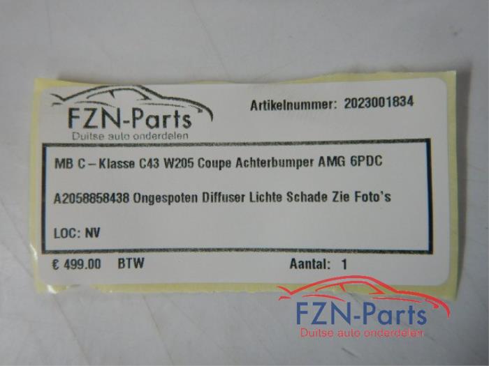Mercedes-Benz C-Klasse C43 W205 Coupe Achterbumper AMG 6PDC