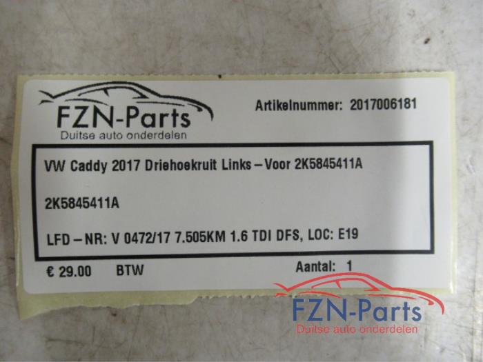 Portierruit 2Deurs links Volkswagen Caddy (22744213)