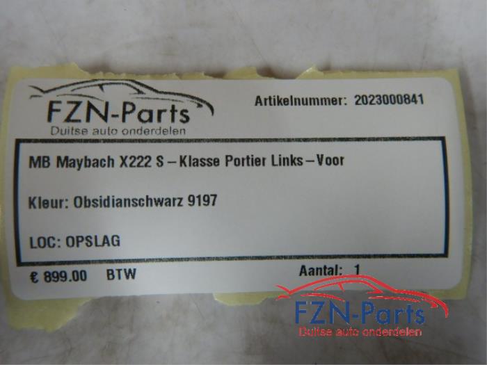 Mercedes-Benz Maybach X222 S-Klasse Portier Links-Voor