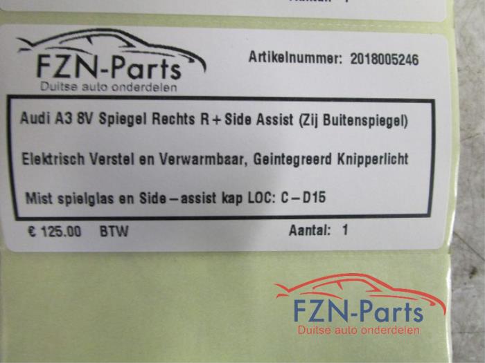 Buitenspiegel rechts Audi A3 (22724773)