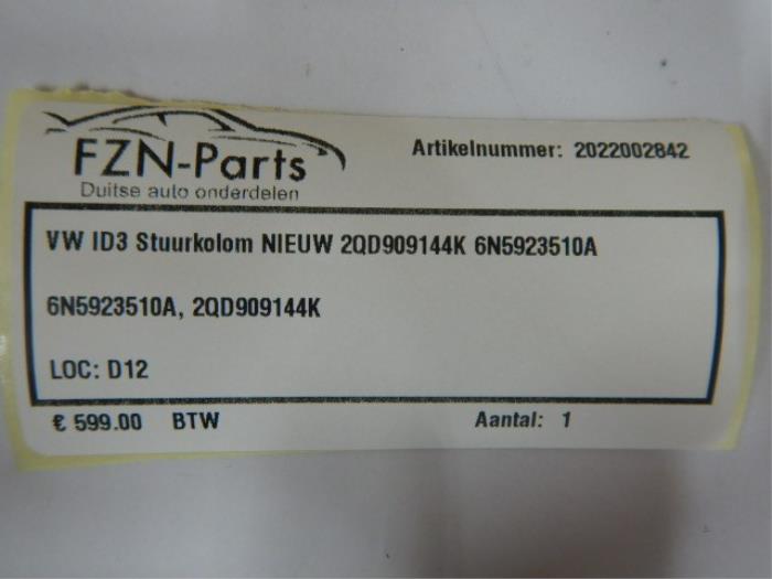 VW ID3 Stuurkolom NIEUW 2QD909144K